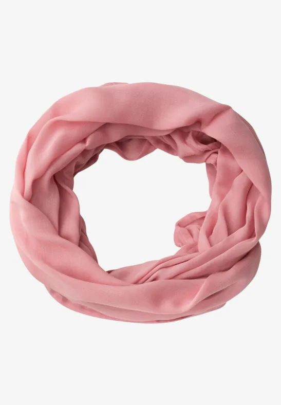 Sjaal met lus in effen kleur powder pink