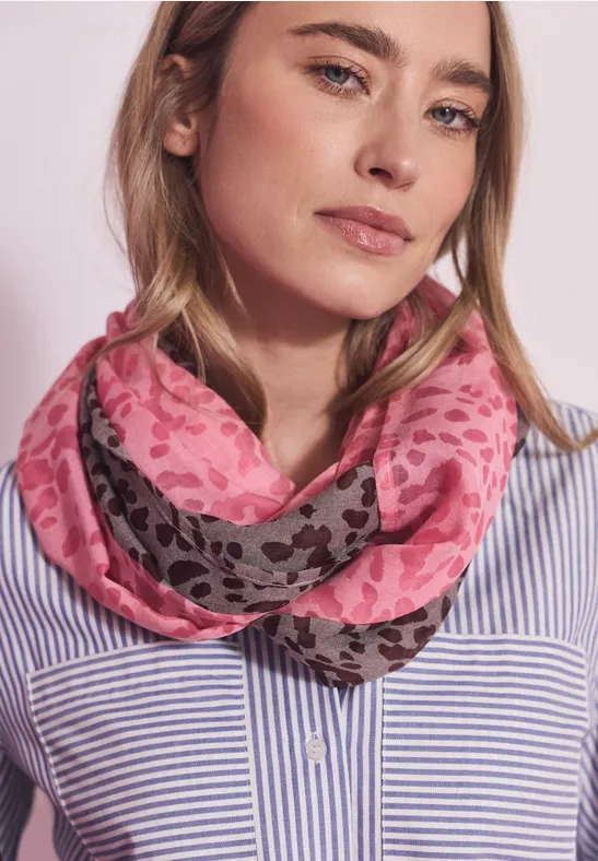 Foulard loop à motifs blossom pink