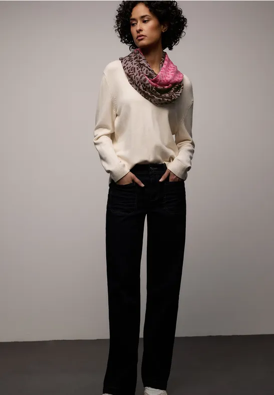 Foulard loop à motifs blossom pink