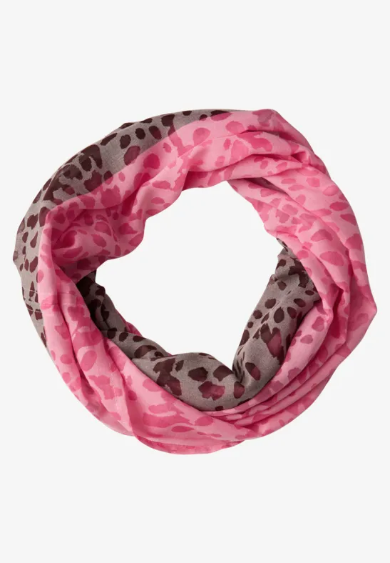 Foulard loop à motifs blossom pink
