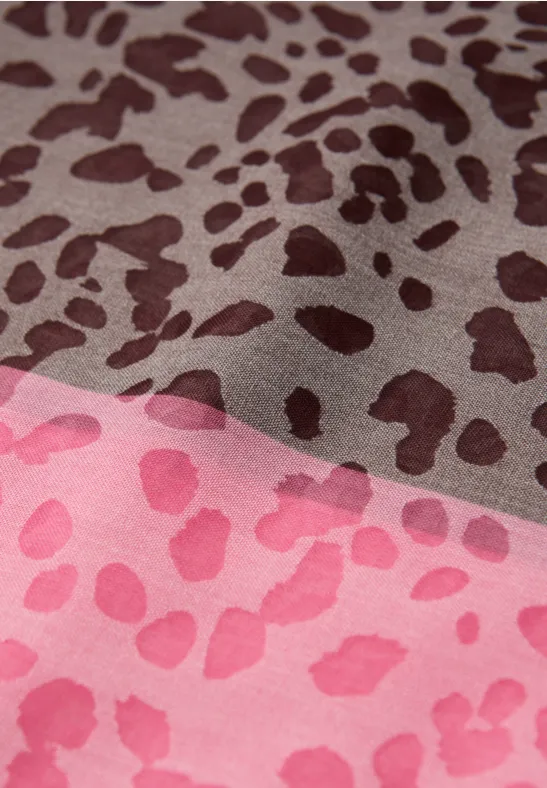 Foulard loop à motifs blossom pink