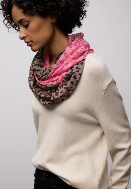 Foulard loop à motifs blossom pink