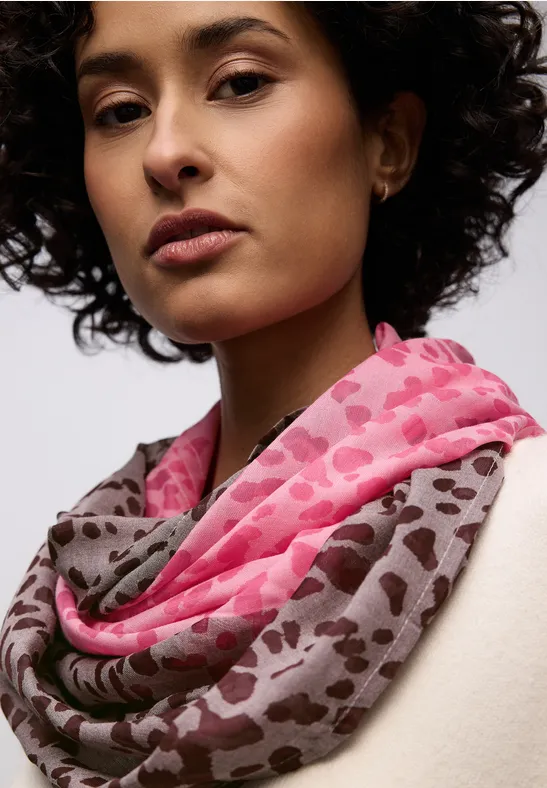 Foulard loop à motifs blossom pink