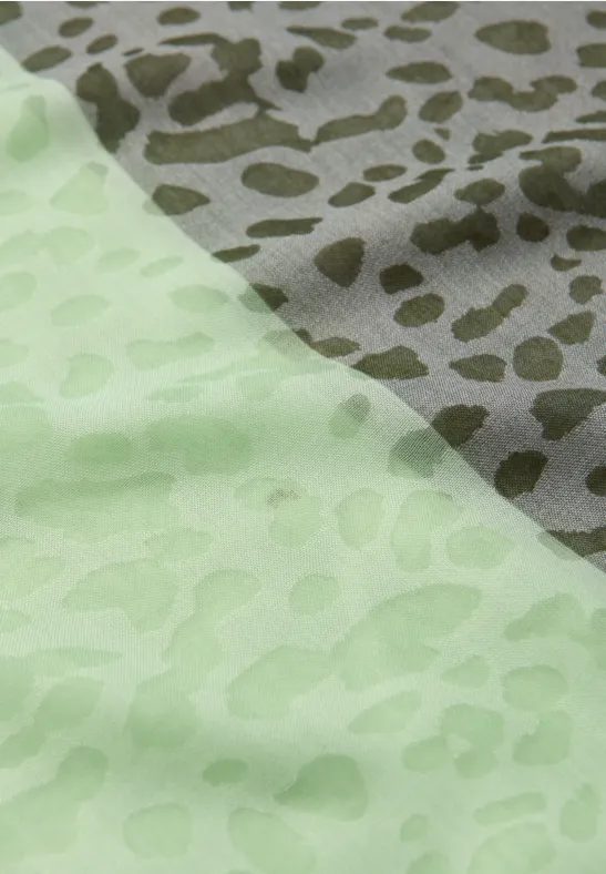 Foulard loop à motifs Bright Pistachio