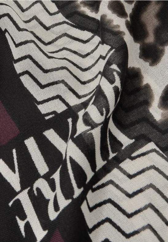 Tuch mit Leo-Muster multicolor