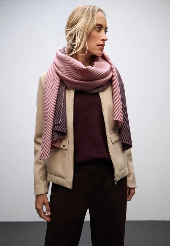 Foulard plissé Two-Tone jazz berry mel.
