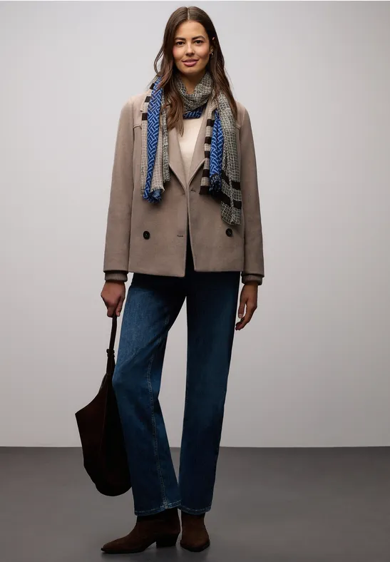 Gemusterter Schal frosted blue