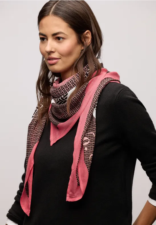 Foulard à motifs striking coral