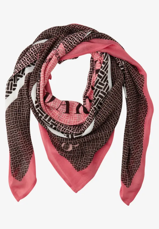 Foulard à motifs striking coral