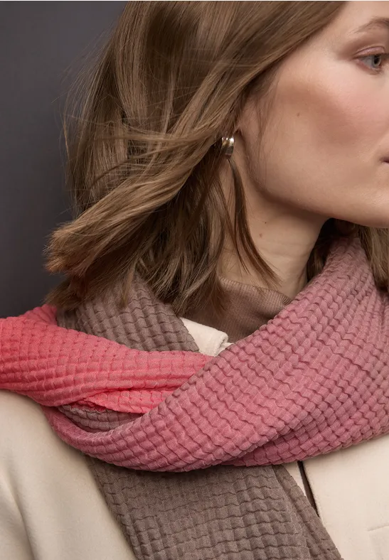 Schal mit Farbverlauf striking coral