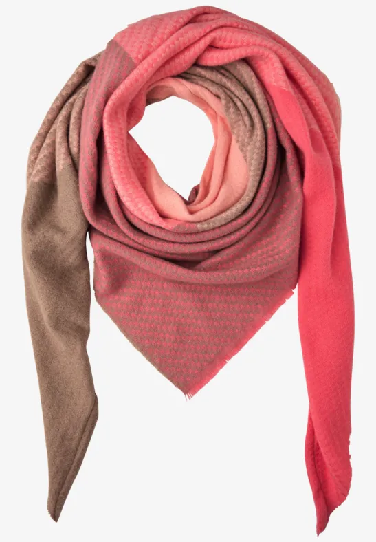 Madras Schal striking coral