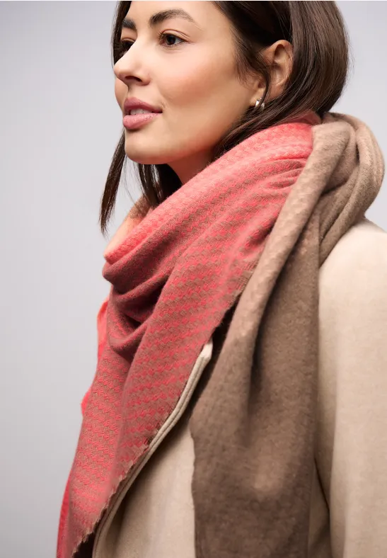 Madras Schal striking coral