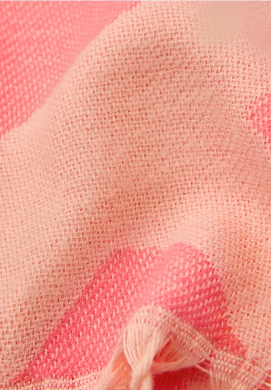 Cosy Jacquard Schal light apricot