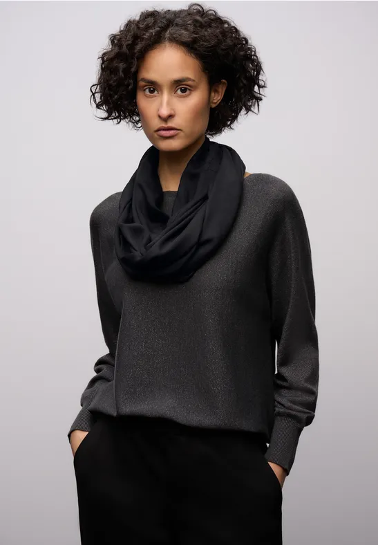 Écharpe loop en couleur unie Black