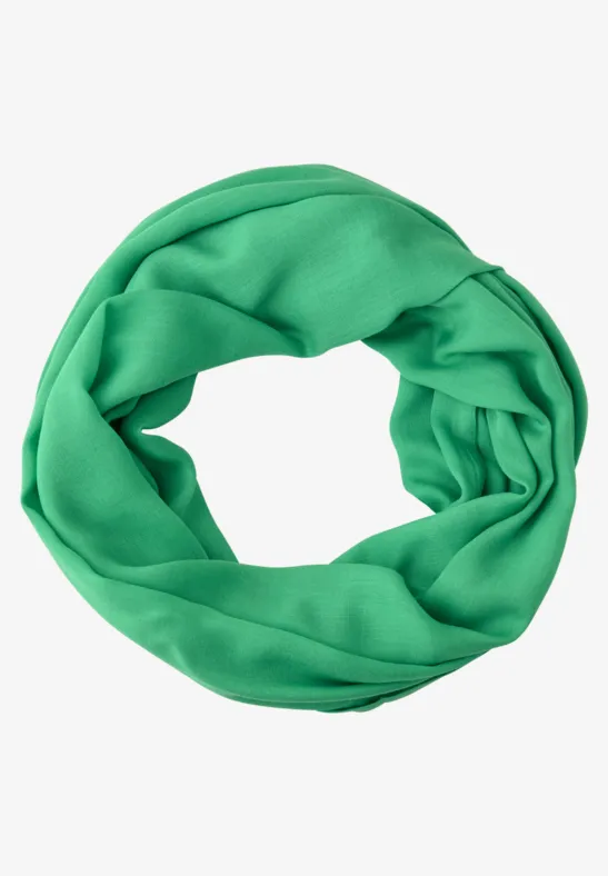 Loop-Schal in Unifarbe aus Viskose arcadia green