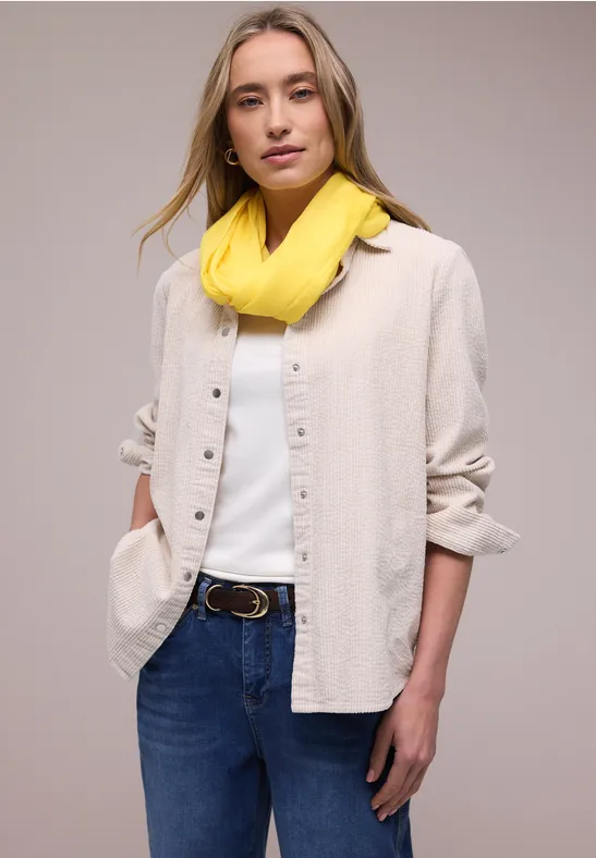 Loop-Schal in Unifarbe aus Viskose bloom yellow