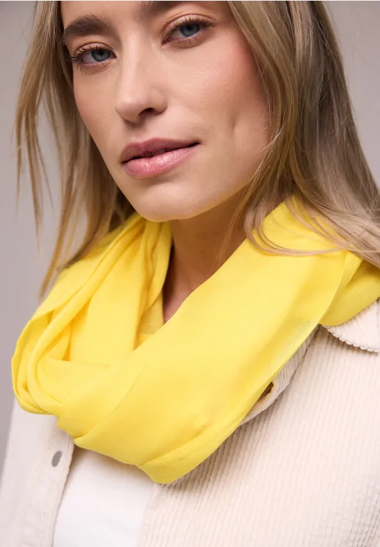 Loop-Schal in Unifarbe aus Viskose bloom yellow