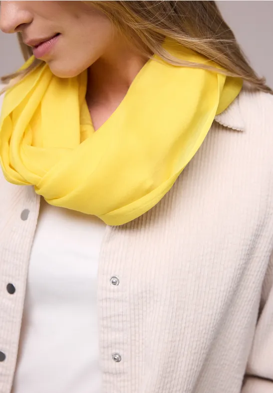 Loop-Schal in Unifarbe aus Viskose bloom yellow