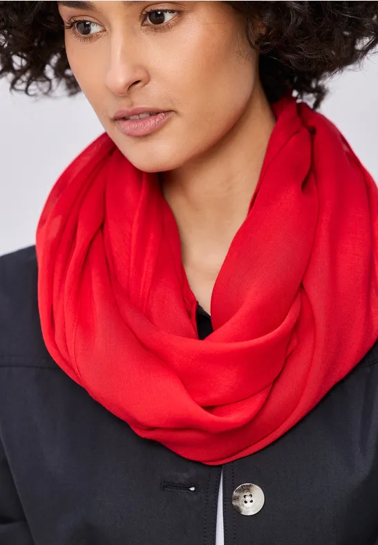 Écharpe loop en couleur unie salsa red