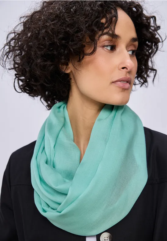 Loop-Schal in Unifarbe aus Viskose misty mint