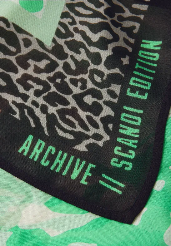 Foulard à motifs arcadia green