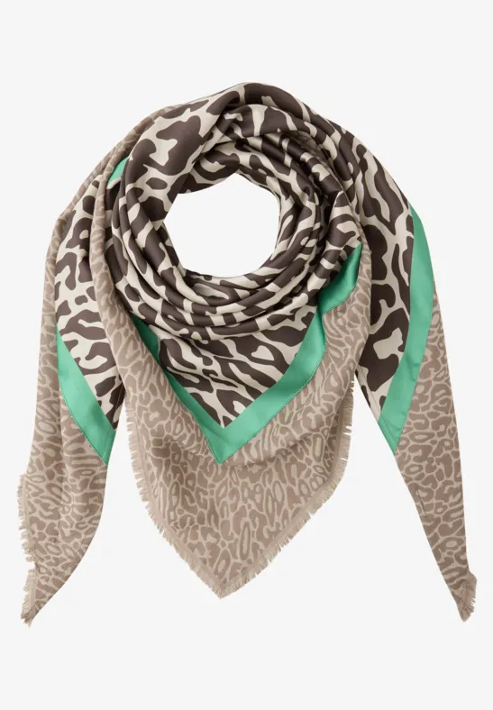 Foulard triangulaire Leo cotton beige