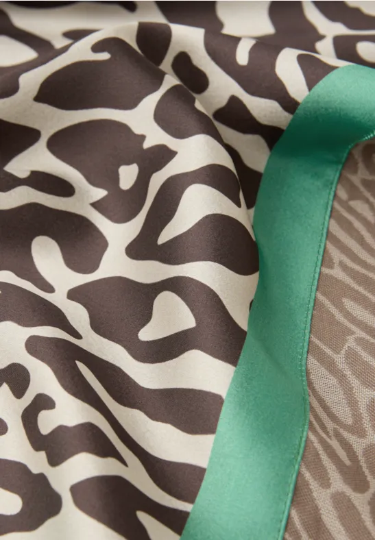 Foulard triangulaire Leo cotton beige