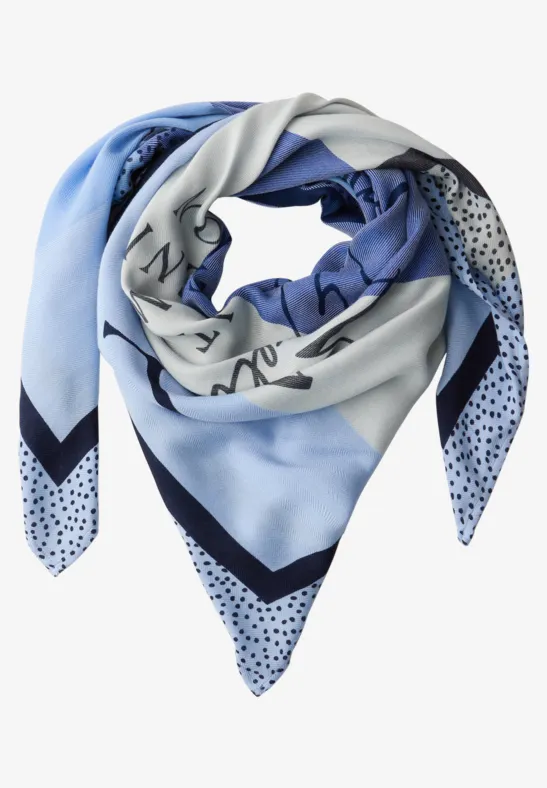 Foulard à motifs bonnet blue