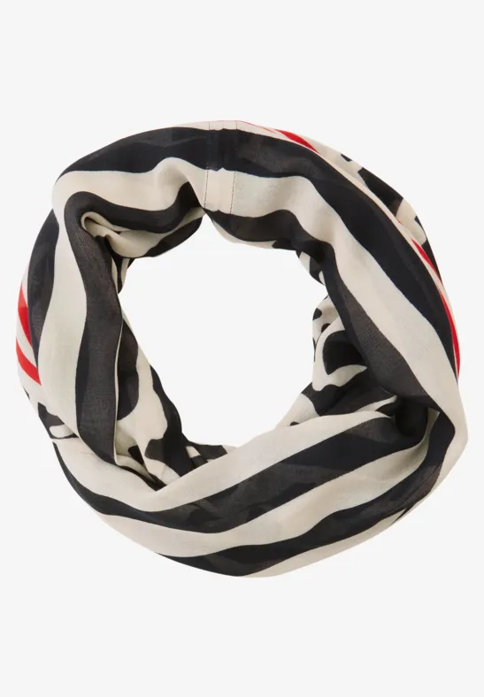 Modal lussjaal met print shadowed navy