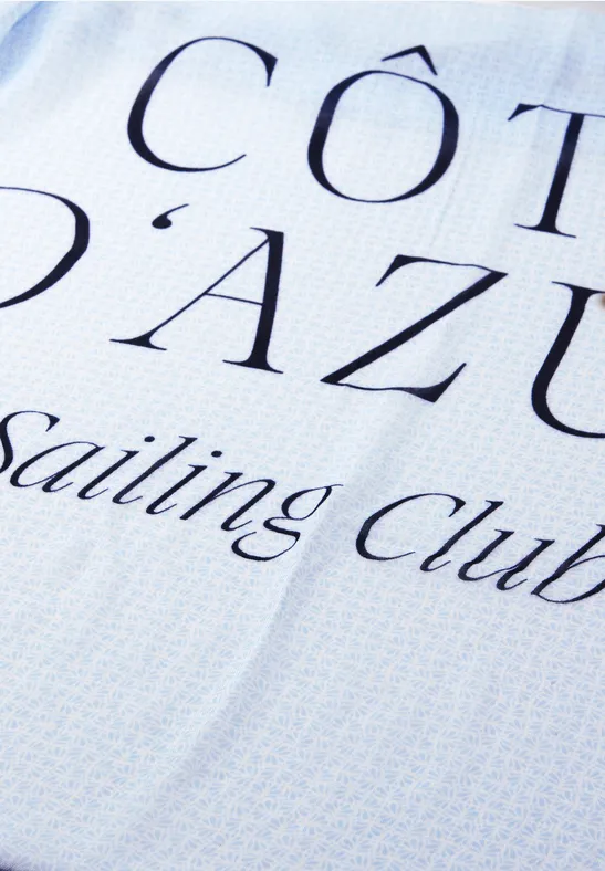 Modal sjaal met tekst shadowed navy