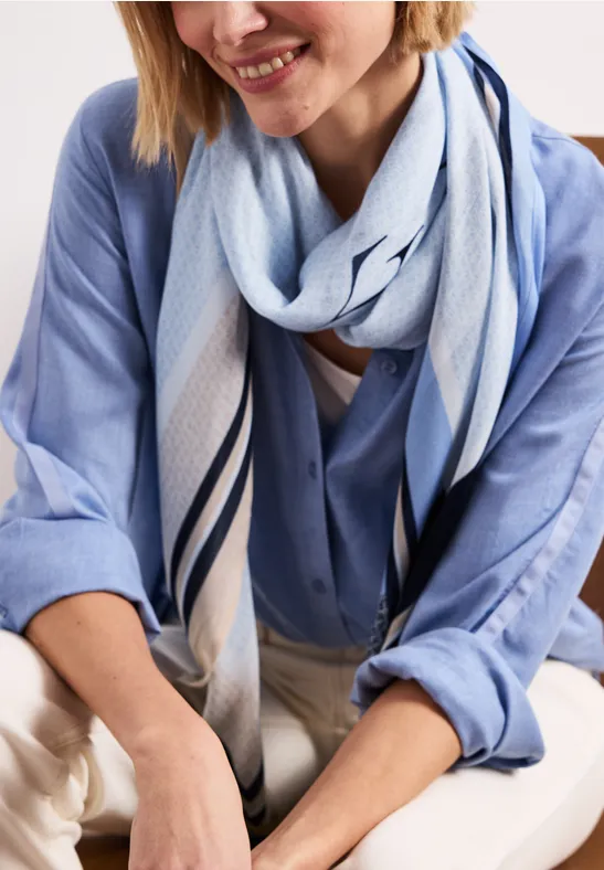 Modal sjaal met tekst shadowed navy
