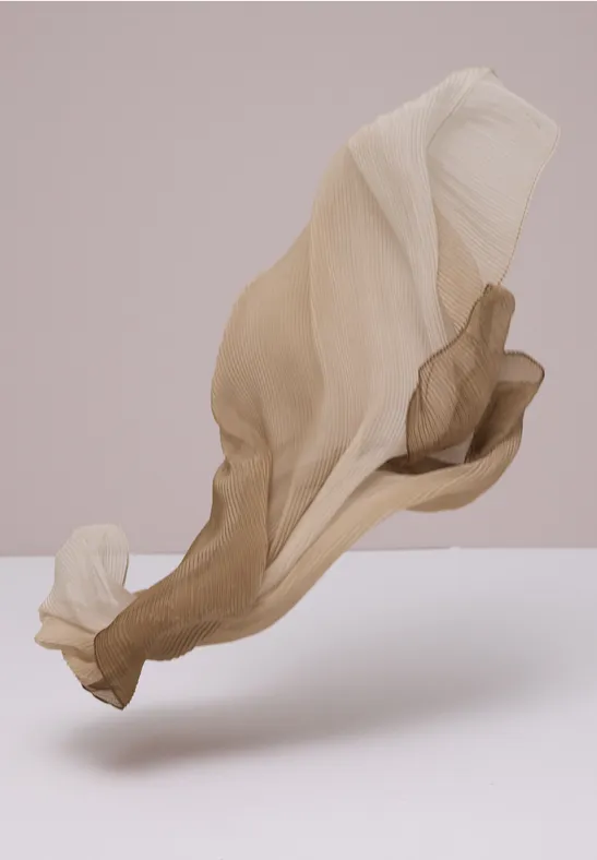 Langer Schal mit Farbverlauf hatch brown