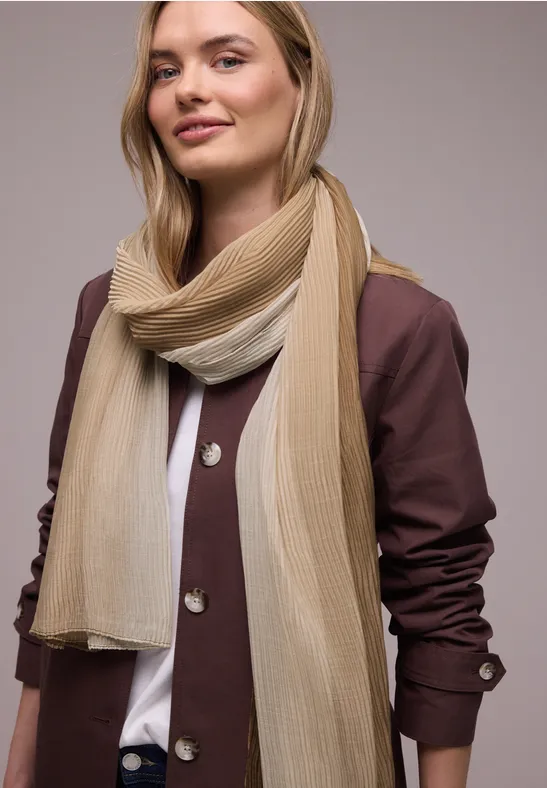 Langer Schal mit Farbverlauf hatch brown