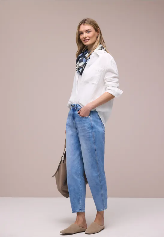 Loop-Schal aus Modal mit Mustermix drift blue