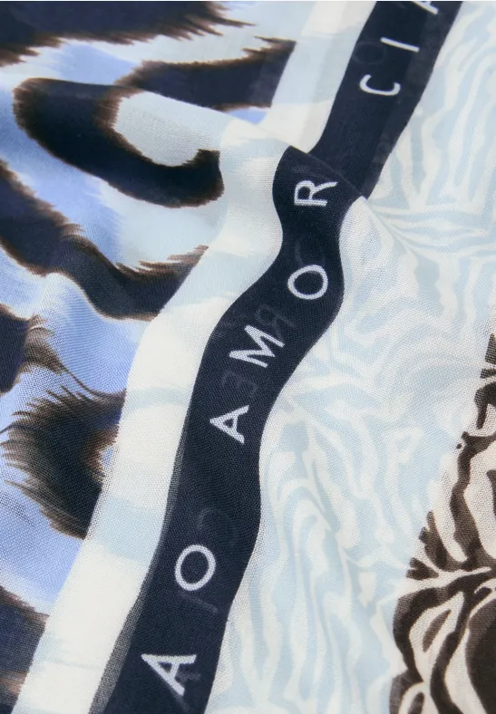 Loop-Schal aus Modal mit Mustermix drift blue