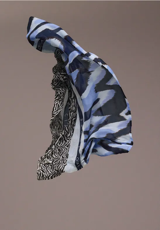 Loop-Schal aus Modal mit Mustermix drift blue