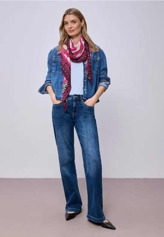 Modal sjaal met zebraprint magenta dream