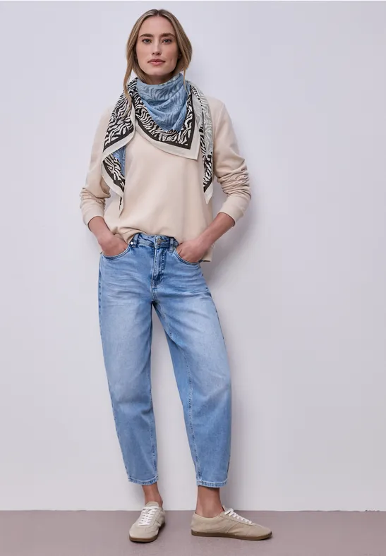 Foulard triangulaire avec motif graphique drift blue