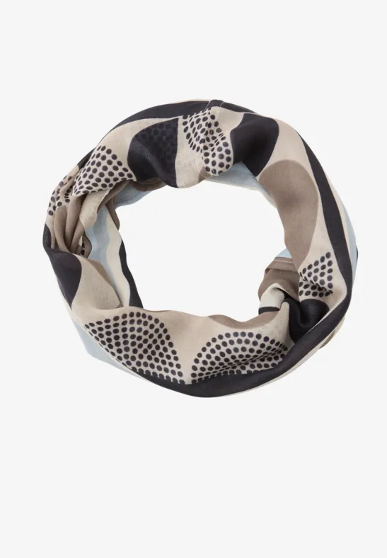 Foulard loop avec motif graphique tempest blue