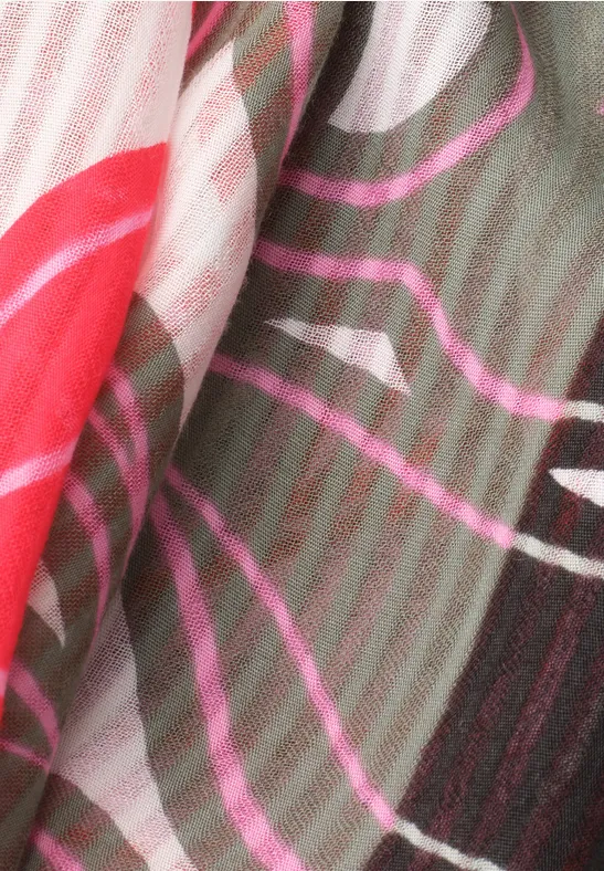 Sjaal met bloemenpatroon multicolor