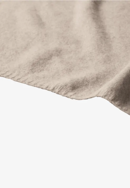 Feinstrick Dreieckstuch in Unifarbe Soft Sand Mel.