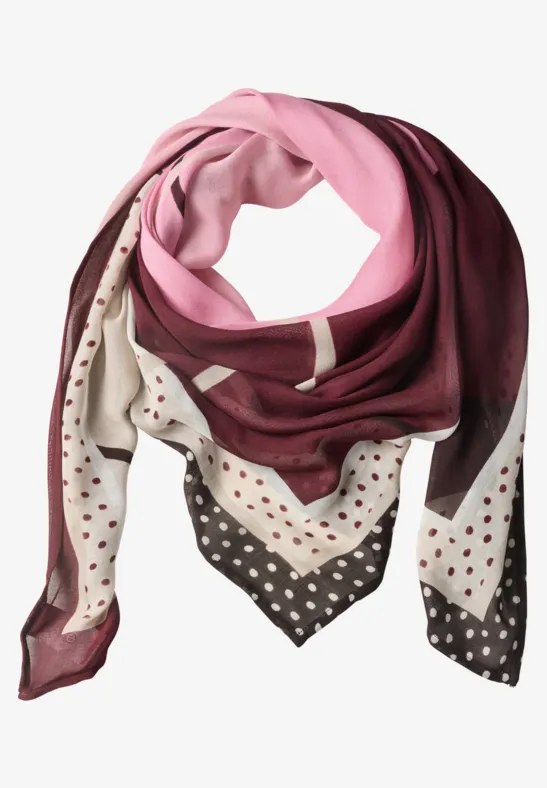 Doek met grafisch patroon rustic rouge