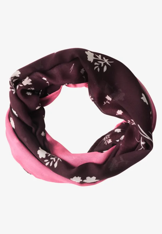 Loop-Schal mit floralem Muster rustic rouge