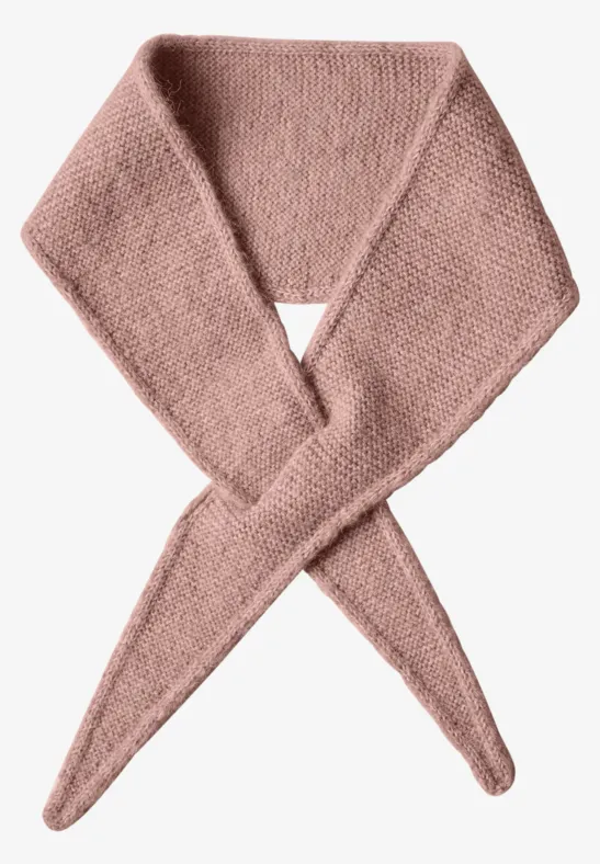Mini-driehoekssjaal in effen kleur vintage blush mel.