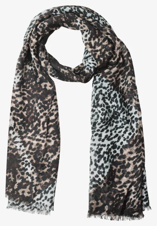 Sjaal in luipaardprint met argylepatroon multicolor