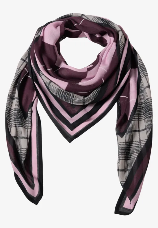 Foulard à motif argyle berry plum