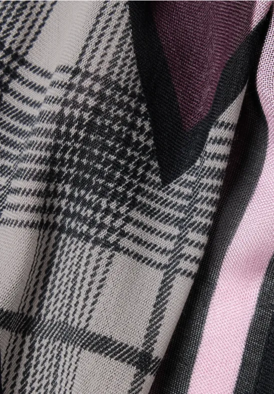 Foulard à motif argyle berry plum