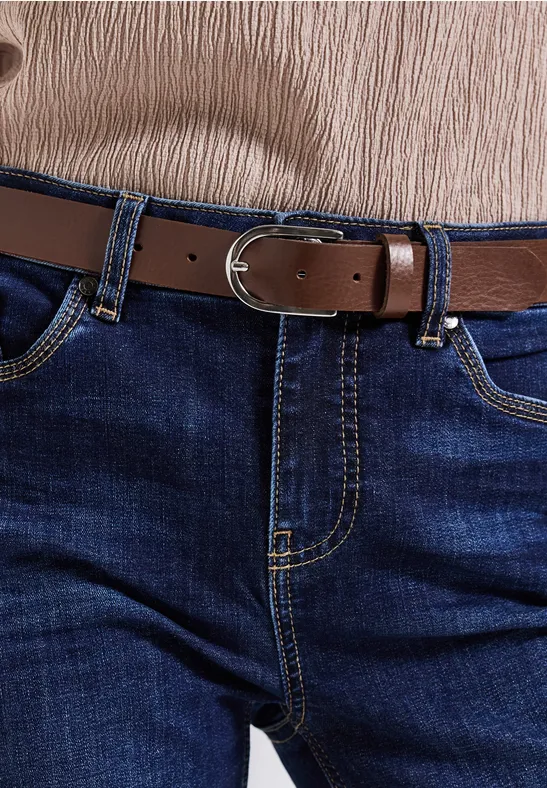 Leren riem cognac