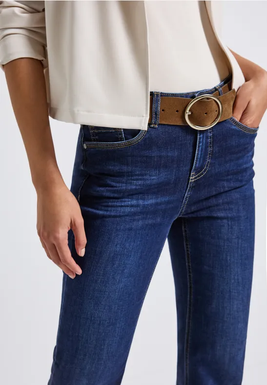 Ceinture en velours cognac