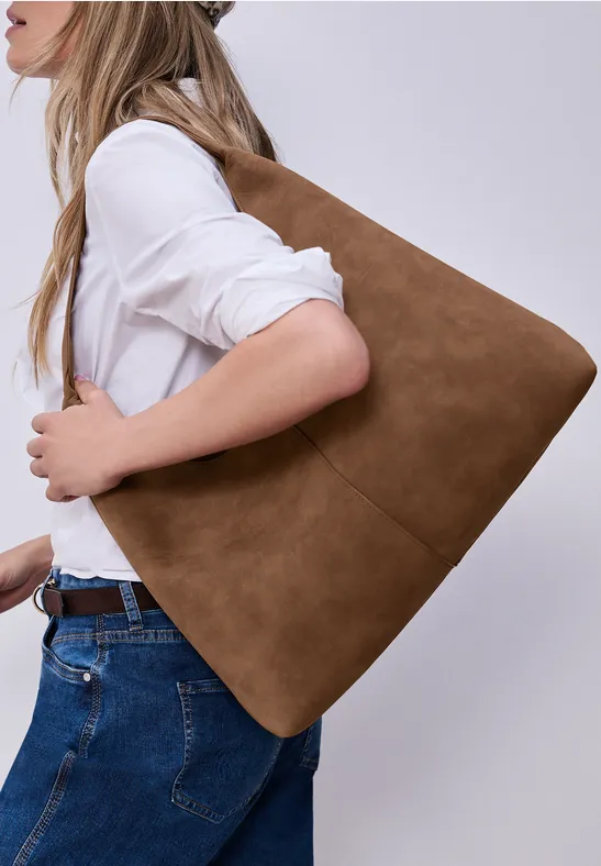 Shopper en velours Cinnamon Brown